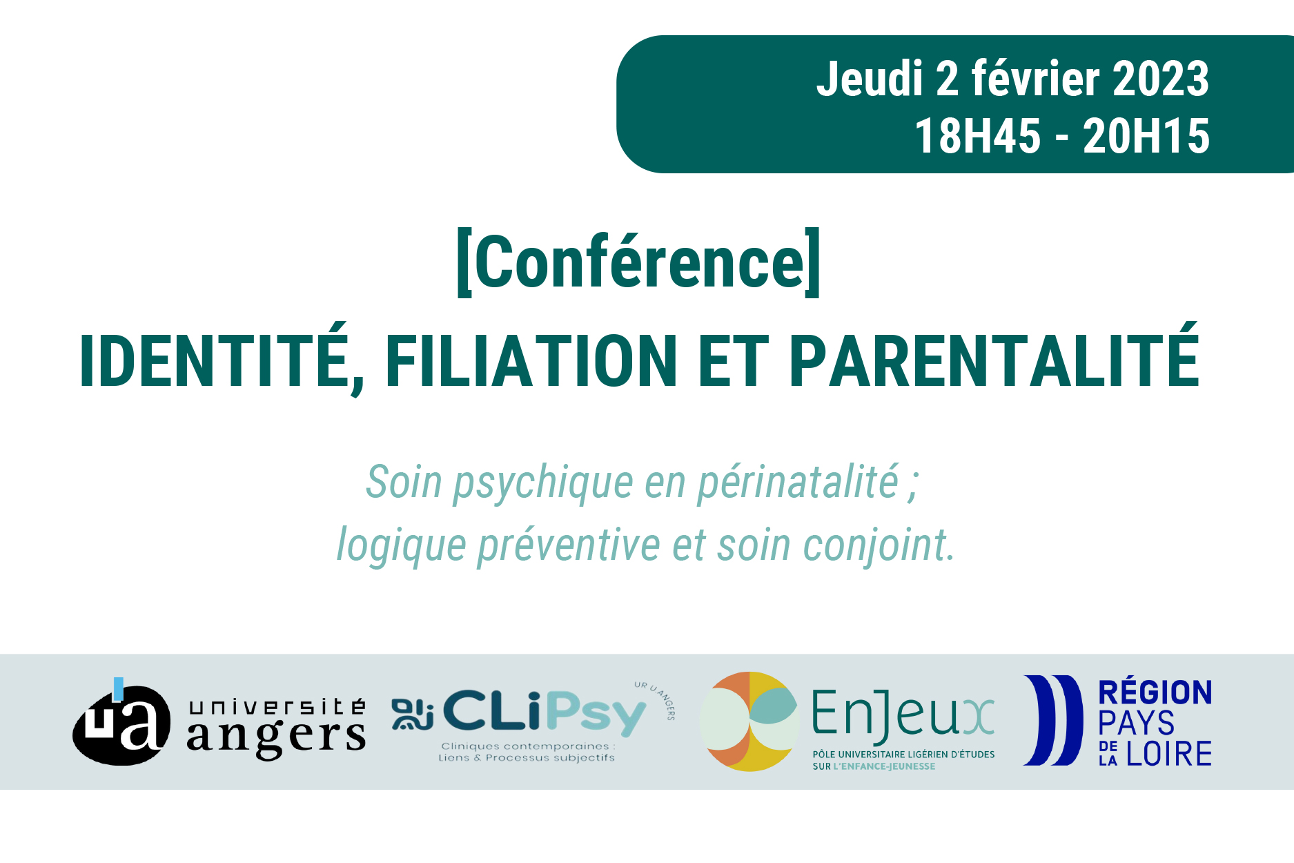[Conférence 2]  IDENTITÉ, FILIATION ET PARENTALITÉ