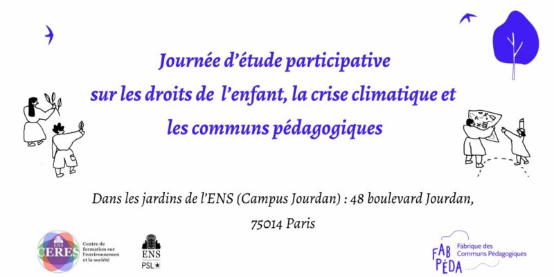 Journée d’étude participative “Droits de l’Enfant, crise climatique et communs pédagogiques”